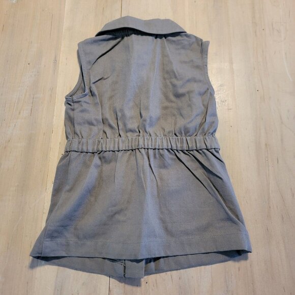 Max Studio Kids Girls Size 3T Zip Front Vest Jacket‎ Olive Green Sequins Pockets - Picture 2 of 10
